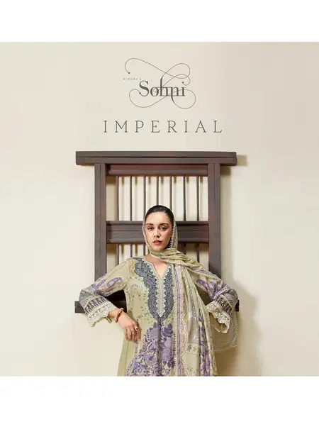 Imperial By Kimora Pure Masleen Digital Print Dress Material